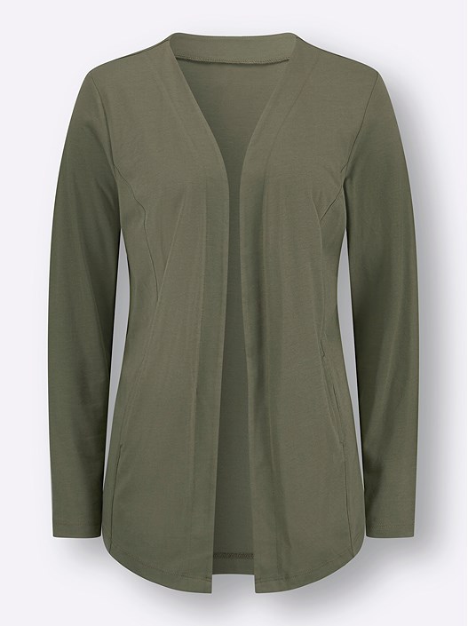 Creation L Khaki Open Cardigan From Creation L