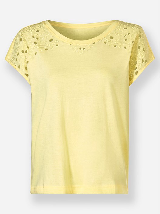 Creation L Lemon Eyelet Embroidered Shirt
