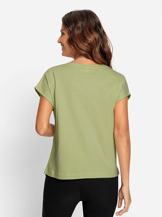 Creation L Lime Eyelet Embroidered Shirt