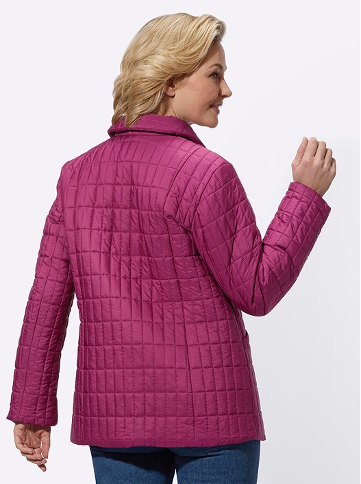 Creation L Mauve Quilted Zip Up Jacket