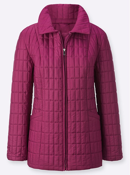 Creation L Mauve Quilted Zip Up Jacket