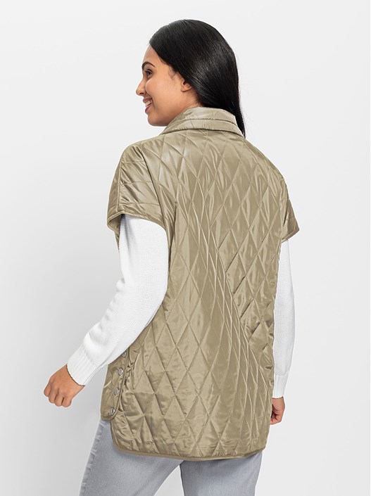 Creation L Mud Quilted Zip Up Vest