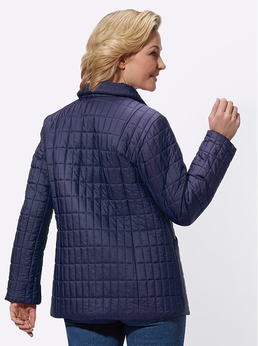 Creation L Navy Quilted Zip Up Jacket