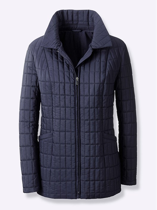 Creation L Navy Quilted Zip Up Jacket