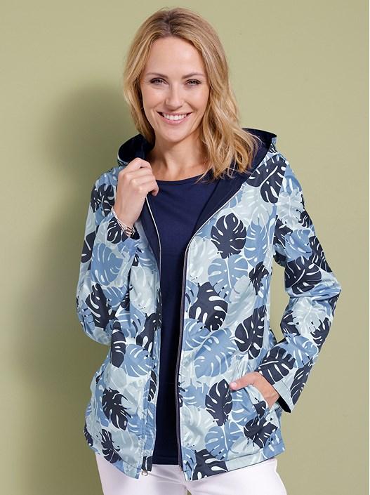 creation l Navy Reversible Print Jacket