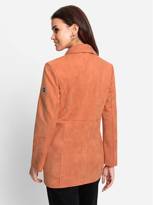 Creation L Papaya Faux Suede Jacket