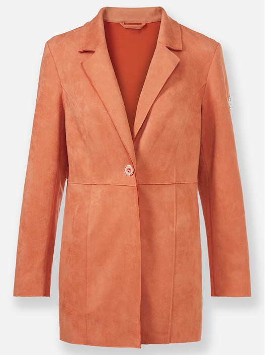 Creation L Papaya Faux Suede Jacket