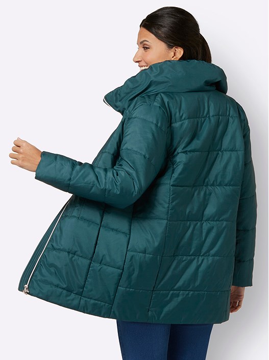 Creation L Petrol Quilted Zip Jacket