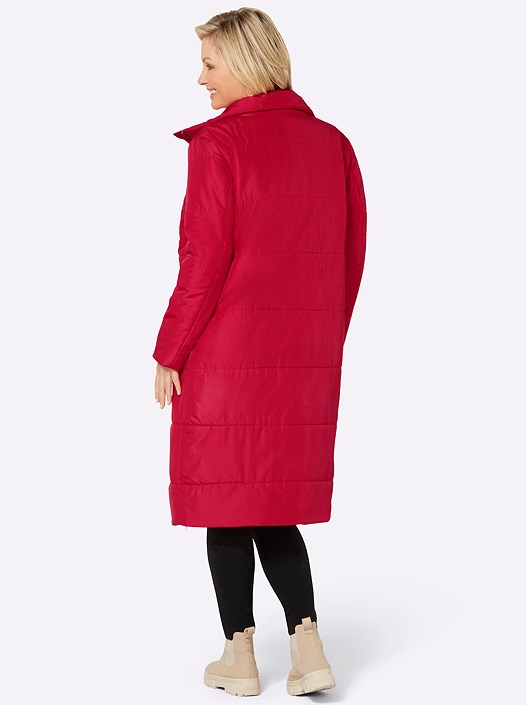 Creation L Red Long Quilted Coat
