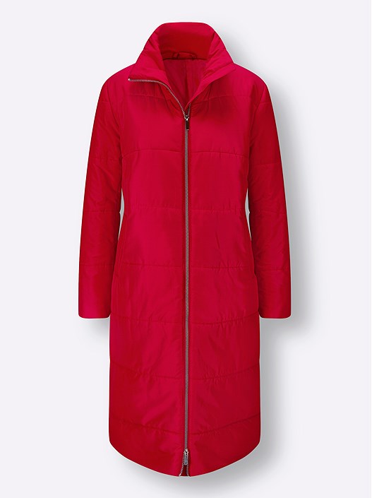 Creation L Red Long Quilted Coat