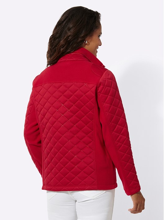 Creation L Red Quilted Fleece Jacket