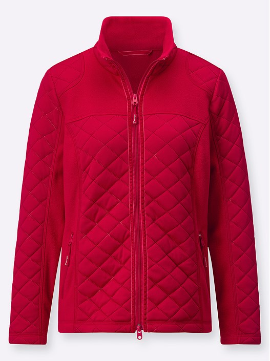 Creation L Red Quilted Fleece Jacket