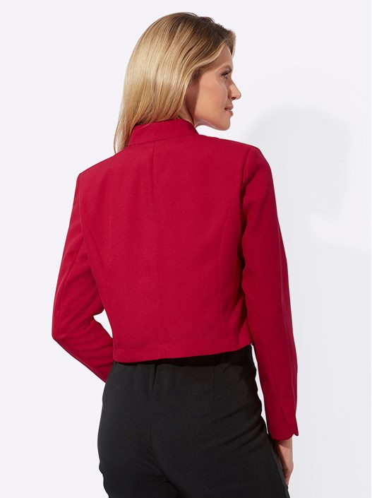 Creation L Red Scallop Hem Bolero