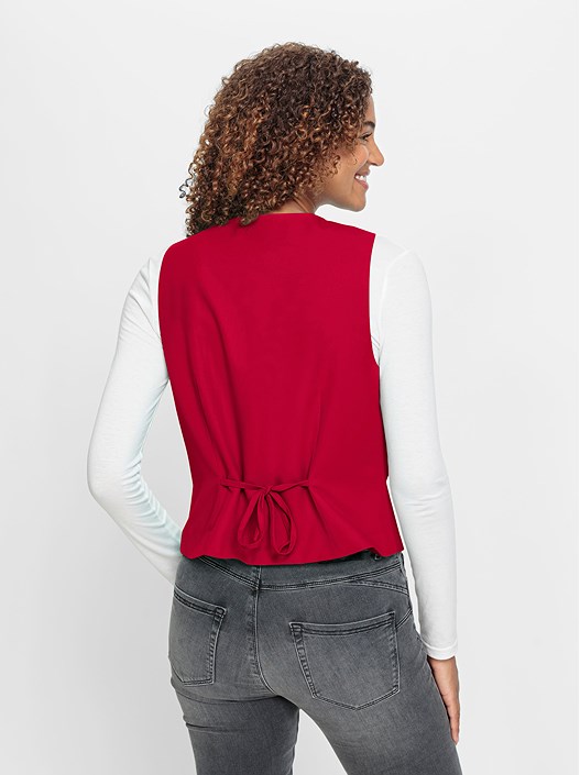 Creation L Red Tie Back Vest