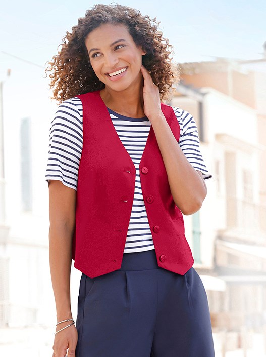 creation l Red Tie Back Vest