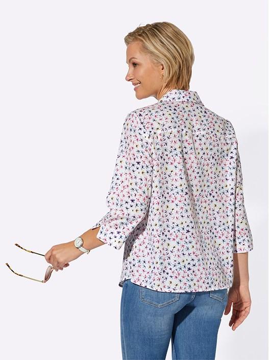 Creation L Rose-Ecru-Printed Blouse