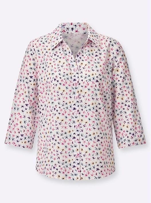 Creation L Rose-Ecru-Printed Blouse
