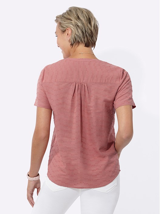 Creation L Rosewood Box Pleat Blouse