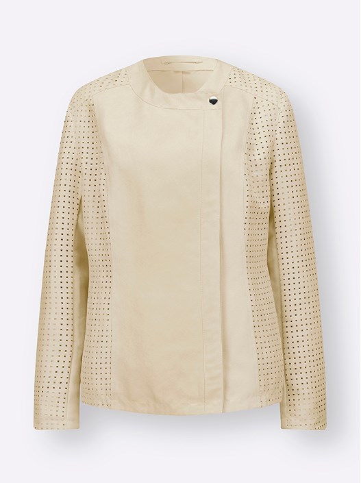 Creation L Sand Faux Suede Moto Jacket