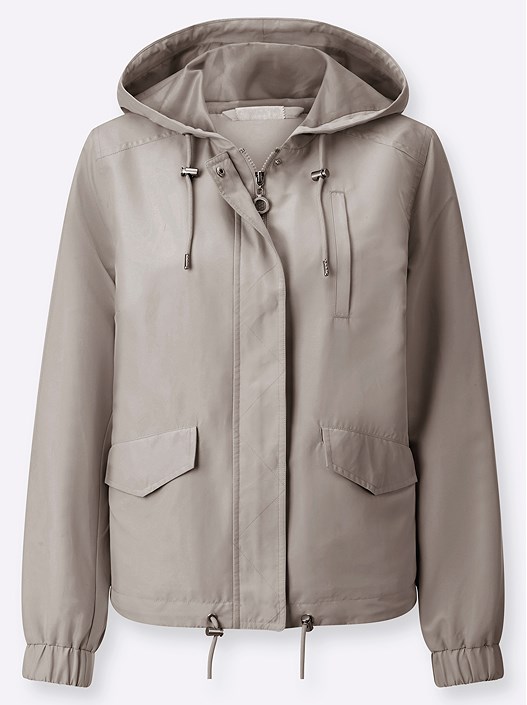 Creation L Taupe Drawstring Utility Jacket