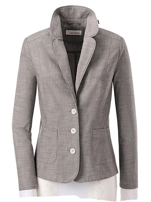 Creation L Taupe Rever Collar Blazer
