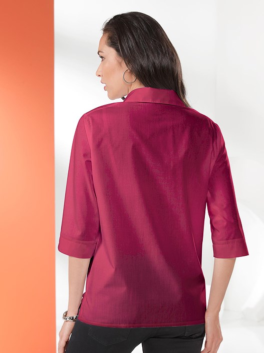 Creation L White 3/4 Sleeve Button Up Blouse