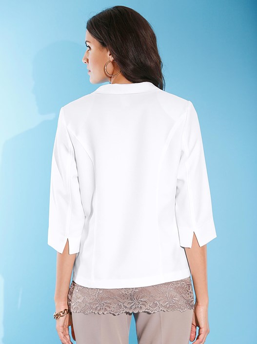 Creation L White Button Up Blazer