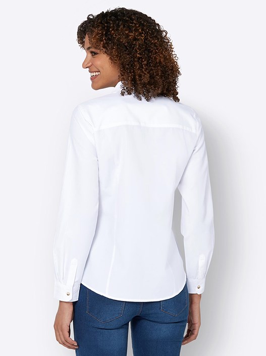 Creation L White Button Up Blouse