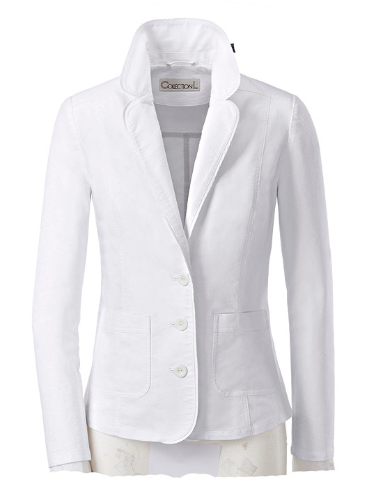 Creation L White Rever Collar Blazer