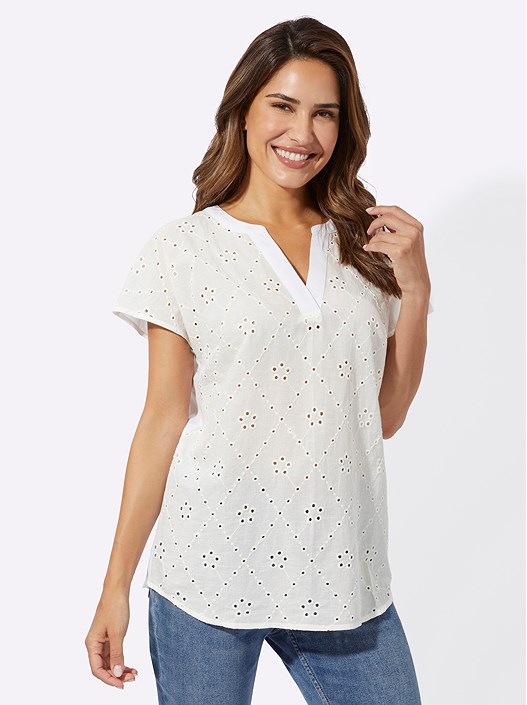 Creation L White Short-sleeved Blouse