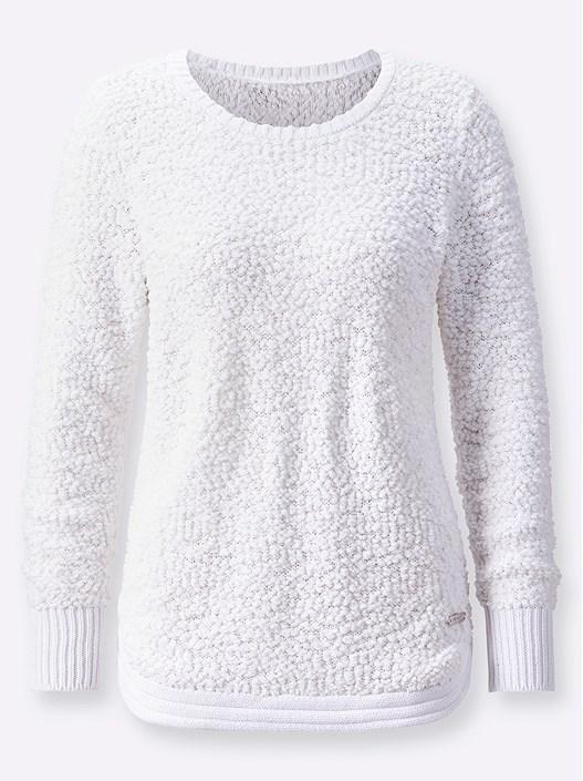Creation L Ecru Popcorn Knit Sweater From Creation L