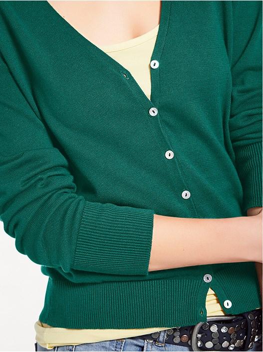 Creation L Emerald V-Neck Button Up Cardigan From Creation L