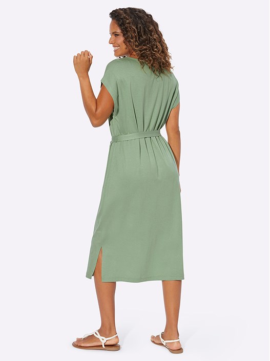 Creation L Eucalyptus Tie Waist Jersey Dress From Creation L