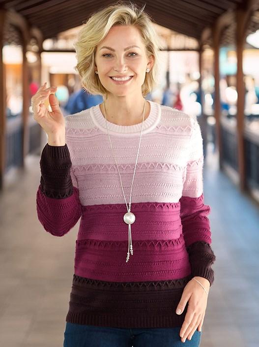 creation l Heather-Patterned Monochromatic Sweater from creation L