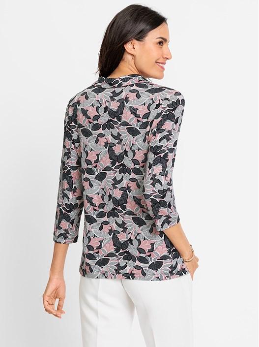 Creation L Hortensia-Light Pink-Printed Printed Polo Shirt