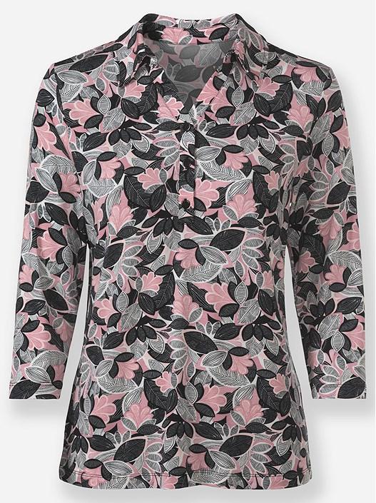 Creation L Hortensia-Light Pink-Printed Printed Polo Shirt
