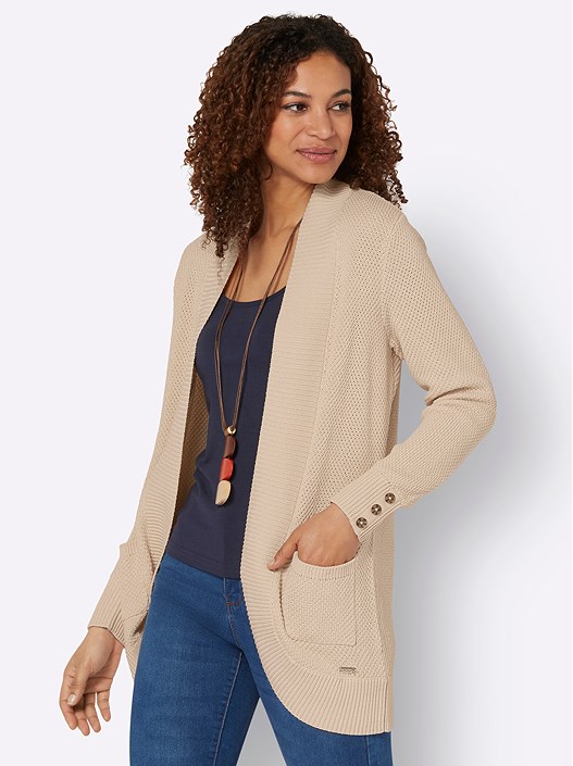 Creation L Ivory Rounded Edge Cardigan From Creation L