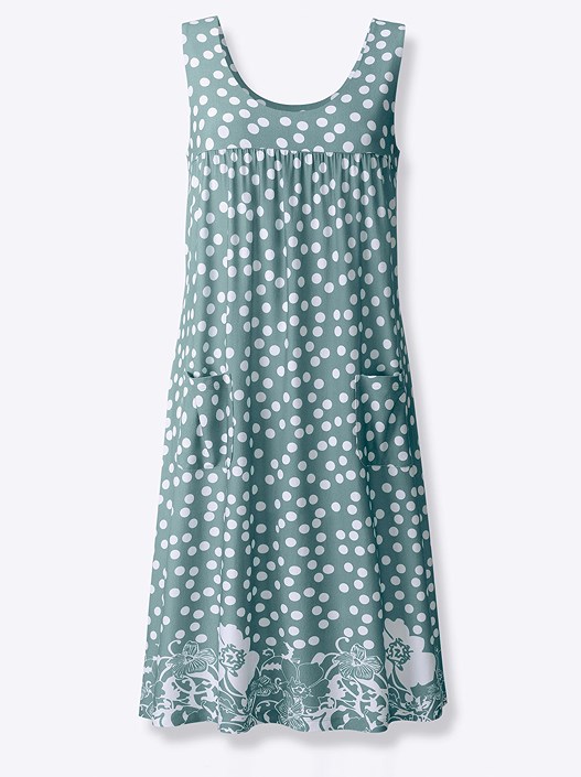 Creation L Jade-Patterned Flowy Polka Dot Dress From Creation L