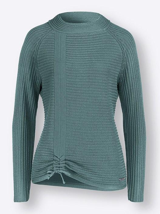 Creation L Jade Ruched Ribbed Sweater From Creation L