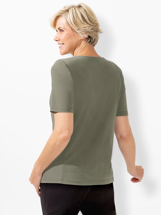 Creation L Khaki Short Sleeve Cardigan From Creation L