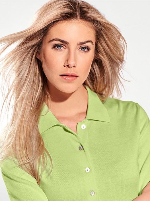 Creation L Kiwi Fine Knit Polo Sweater From Creation L