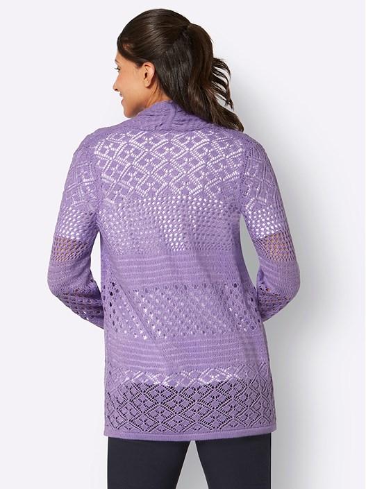 Creation L Lavender Open Knit Cardigan From Creation L