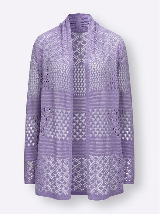 Creation L Lavender Open Knit Cardigan From Creation L