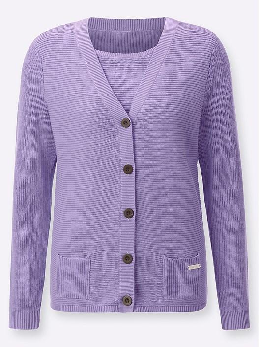 Creation L Lavender Ribbed Sweater Twinset From Creation L