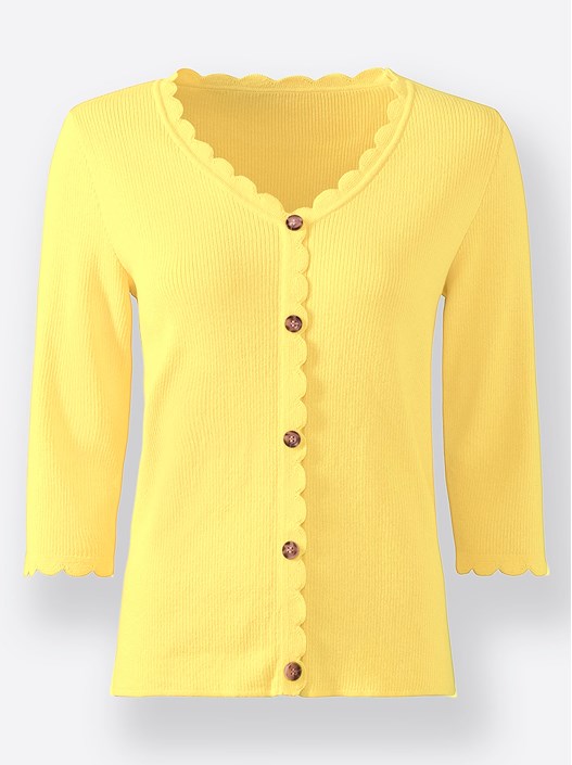 Creation L Lemon Scalloped Hem Sweater From Creation L