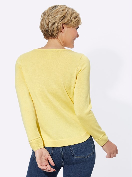 Creation L Lemon Textured Knit Sweater From Creation L