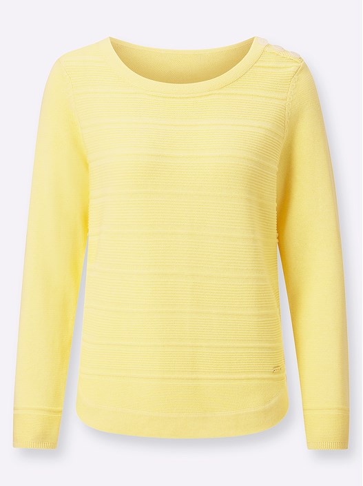 Creation L Lemon Textured Knit Sweater From Creation L