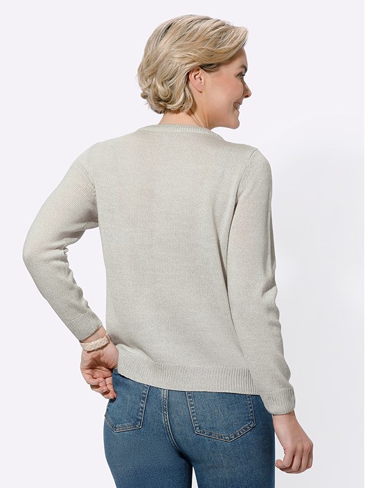 Creation L Light Grey-Mottled Sweater From Creation L