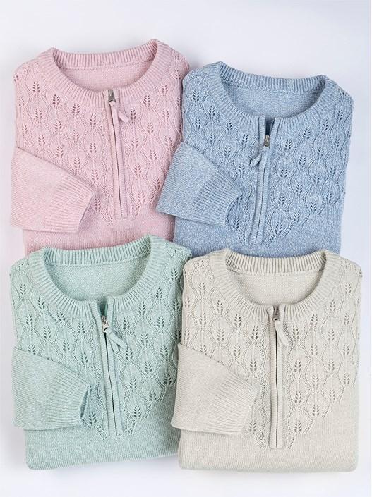 Creation L Light Grey-Mottled Sweater From Creation L