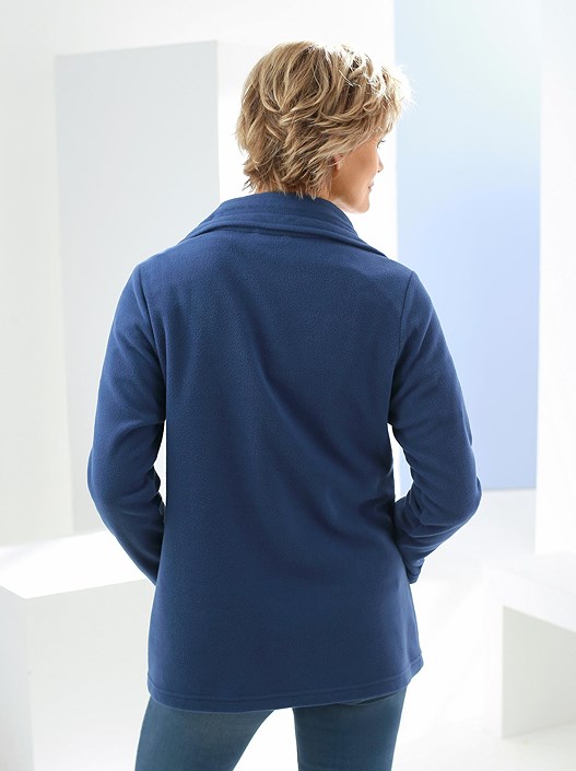 Creation L Mango Turndown Collar Fleece Cardigan From Creation L